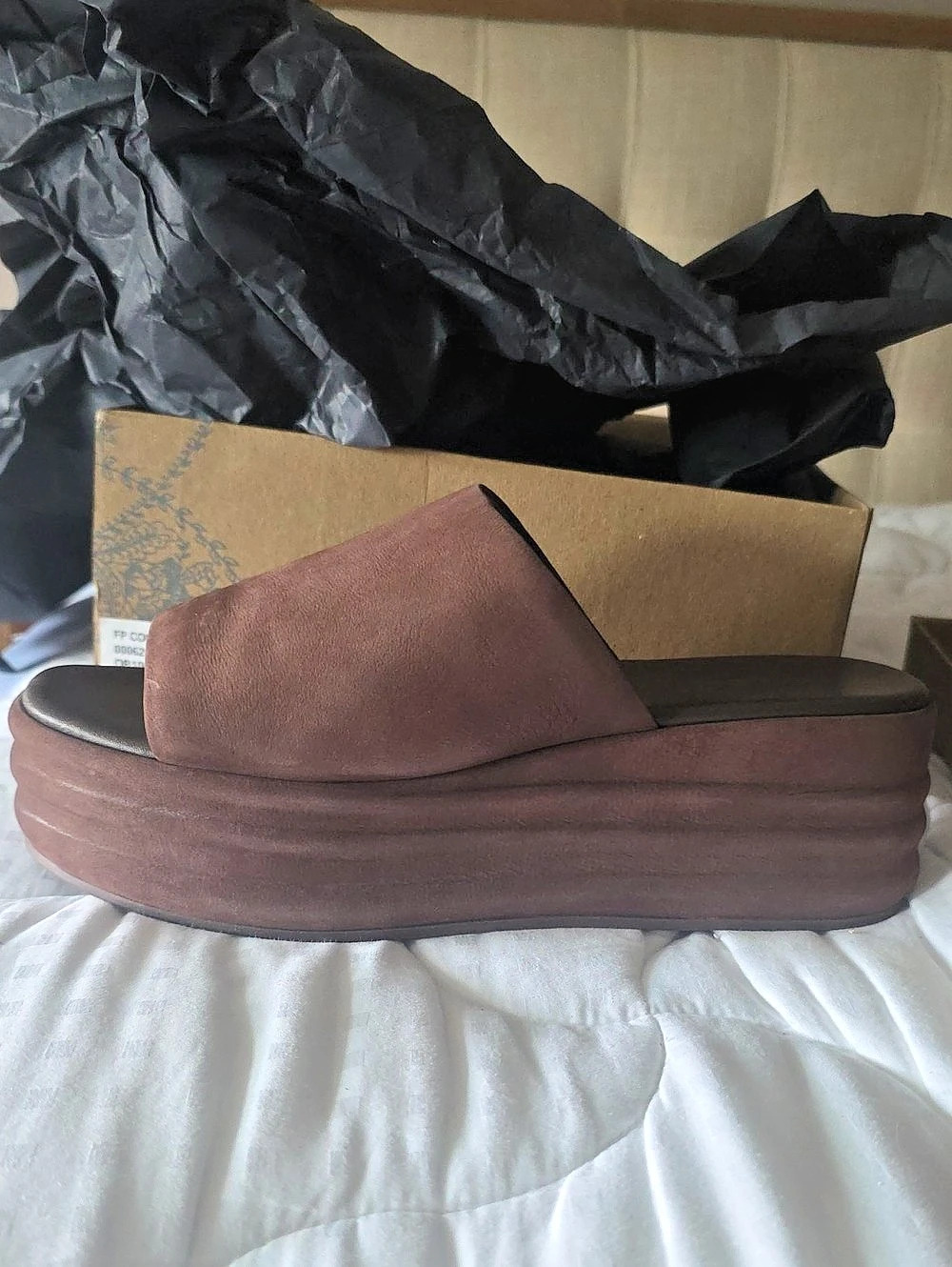 Free People Feelz Platform Brown Platform Sandals US 8 NWT